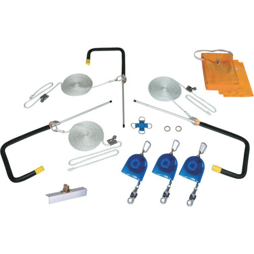 ＴＳＵＹＯＲＯＮ　屋根上作業用墜落防止器具　ＹＵ－４３０　ヤネロップ　３名用 YU-430-BX