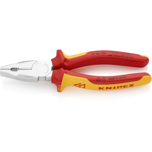 ＫＮＩＰＥＸ 不成立プライヤー １０００Ｖ不成立 コンフォートハンドル １９０粍 0106-190