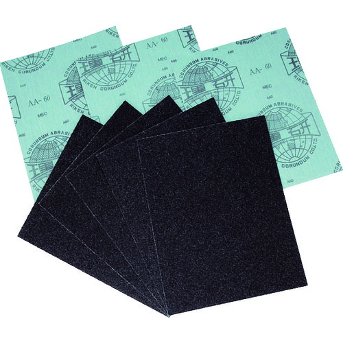 【50枚セット】 理研コランダム　研磨布　幅２２８ｍｍ　長さ２８０ｍｍ　＃５０ 10-0-228X280-50