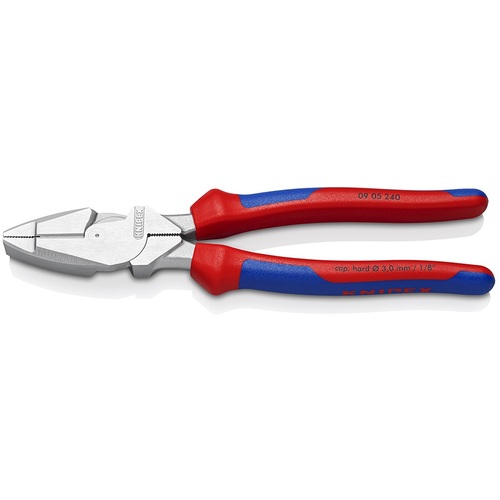 ＫＮＩＰＥＸ　架線工事用強力ペンチ　クロムメッキ仕上げ　コンフォートハンドル 0905-240