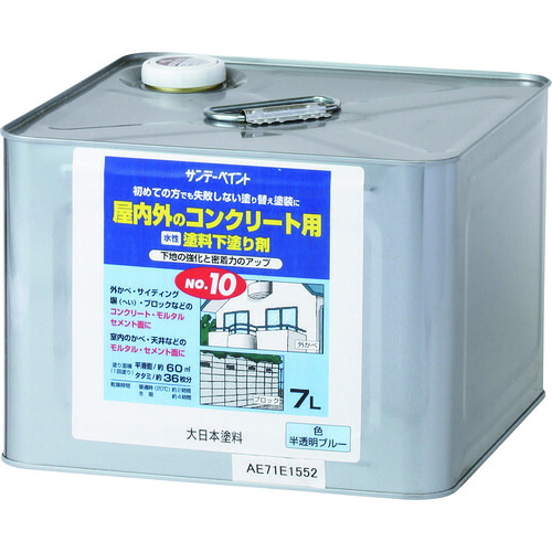 サンデーペイント　水性塗料下塗り剤Ｎｏ．１０　半透明ブルー　７Ｌ 2132SX