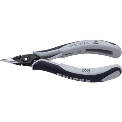 ＫＮＩＰＥＸ　ＥＳＤ精密用プライヤー　半丸　１３０ｍｍ 3452-130ESD