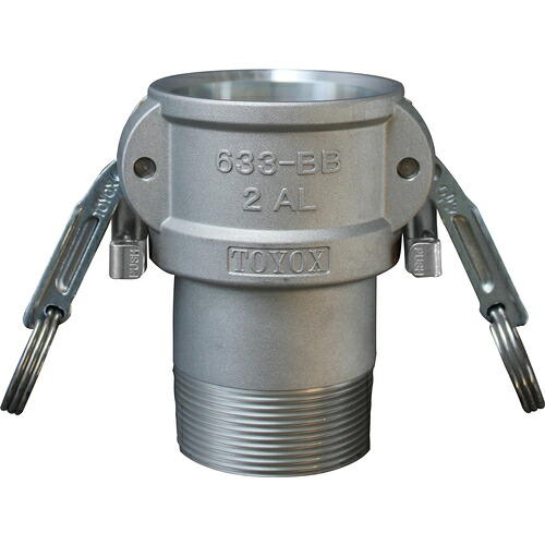 ＴＯＹＯＸ カム鍵を掛ける ツインロックタイプカプラー オネジ 軽銀 ６３３－ＢＢＬ １－１／２in ＡＬ 633-BBL-1-1/2-AL