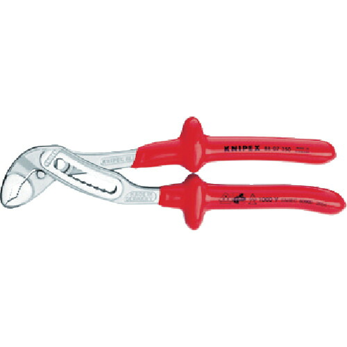 ＫＮＩＰＥＸ　【売切廃番】１０００Ｖ絶縁ウォーターポンププライヤー　アリゲーター　ディップコートハンドル　３００ｍｍ 8807-300