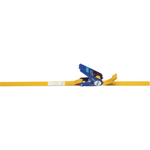 ＫＩＴＯ　ベルトラッシング　ラチェットバックル式　３５ｍｍ幅　破断荷重２０ｋＮ　最大使用力５ｋＮ　両端シボリ縫製タイプ　巻取側５ｍ BLR020ET010ET050