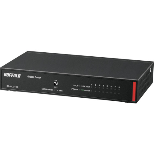 ＢＵＦＦＡＬＯ　法人向け　Ｇｉｇａ対応　Ｌａｙｅｒ２　アンマネージスイッチ　８ポート BS-GU2108