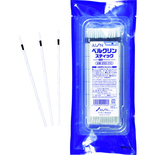 ＡＩＯＮ　ベルクリンスティック／ＰＶＡスポンジヘッド１５ｍｍ　５０本入 BSD-010