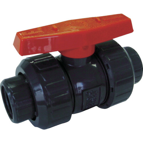 エスロン 塩ビ製ボールバルブ ねじ式 本体ＰＶＣ ＯリングＥＰＤＭ ５０ 長さ１９７ｍｍ×高さ１６７ｍｍ BV50NX