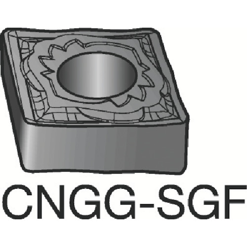 【10個書き割り】 ＳＡＮＤＶＩＫ Ｔ－Ｍａｘ Ｐ 旋削用ネガ心付け（１１０） Ｓ０５Ｆ CNGG 12 04 08-SGF(S05F)