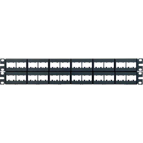 ＰＡＮＤＵＩＴ モジュラーパッチパネル枠 ４ポートフェースプレートタイプ ４８界面 ２Ｕ ＣＰＰ４８ＷＢＬＹ CPP48WBLY
