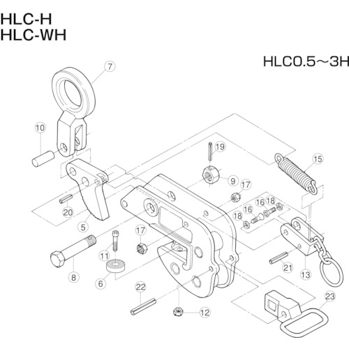 百貨店 横吊クランプ（ＨＬＣ－Ｈ）用カム仕掛ける HLT0.5H その他-DIY・工具