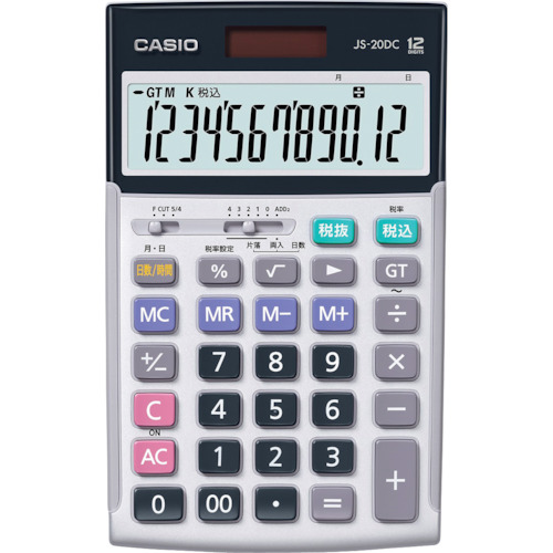 カシオ　本格実務電卓　シルバー JS-20DC-N