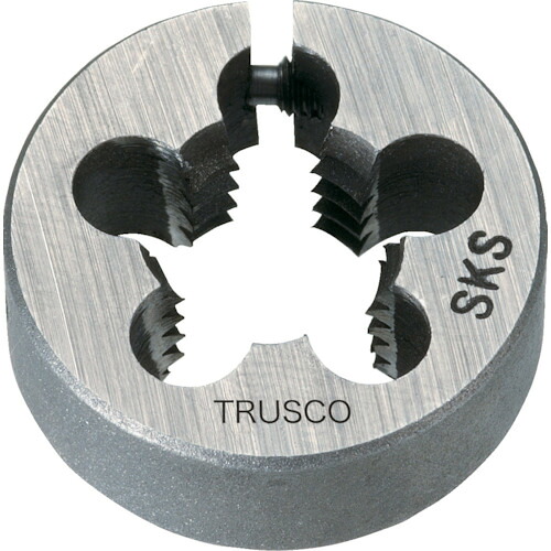 ＴＲＵＳＣＯ 左・アジャスタブル丸ダイス型 ５０径 １０Ｘ１．５ （ＳＫＳ） LT50D-10X1.5