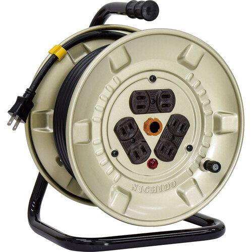 NICHIDO 電工ドラム 100V アースなし 20m コンセント個数6個 NNP-206D