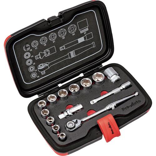 Ｐｒｏ－Ａｕｔｏ　１／２ＤＲ．１４ＰＣソケットレンチセット PA4014