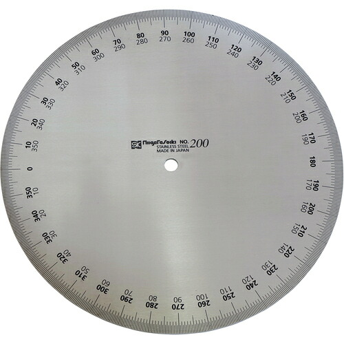 ＳＫ　プロトラクター　Ｎｏ．１９３　２００ｍｍ　正円タイプ　ステンレス仕上 PRT193-200
