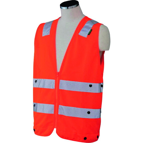 ＢＴ スーパークールサマーベスト オレンジ色 無償性大きさ TBV HI-VIS-011 OA