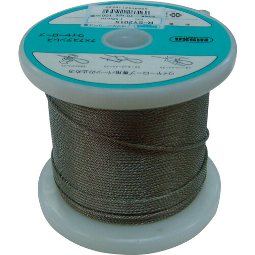 ニッサチェイン ステンレスワイヤーロープ １．５粍×１００ｍ TSY-15-100