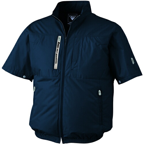 ＸＥＢＥＣ 冷房装置服半袖上衣ＸＥ９８０３４－１９－４Ｌ ディープネイビー XE98034-19-4L