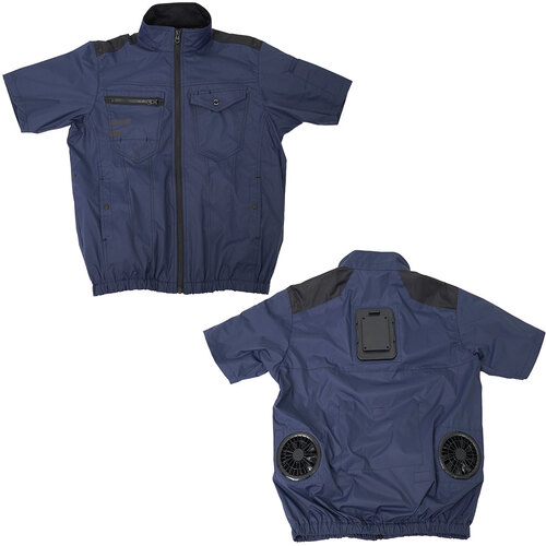 サンコー 圧倒的に冷える「冷蔵服２０２６」 半袖 ネイビー ３Ｌ TKWE26SNV3L