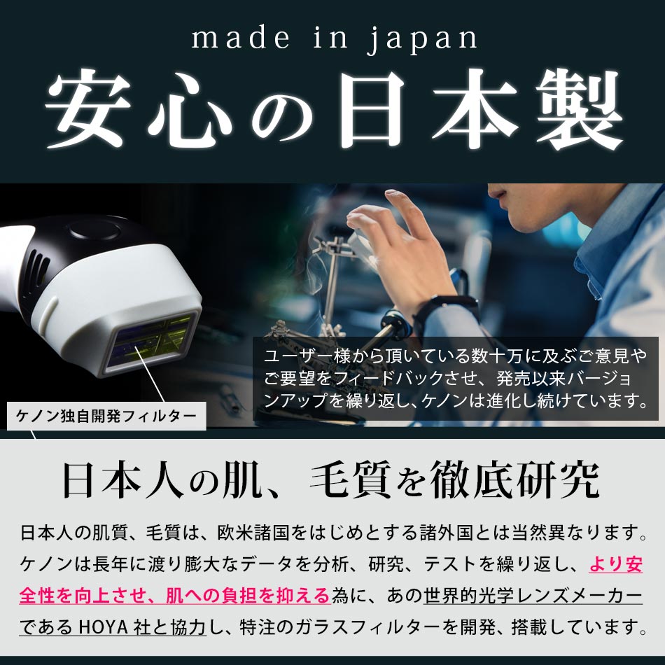 ケノン 公式 最新バージョン】日本製 脱毛器 ランキング578週1位
