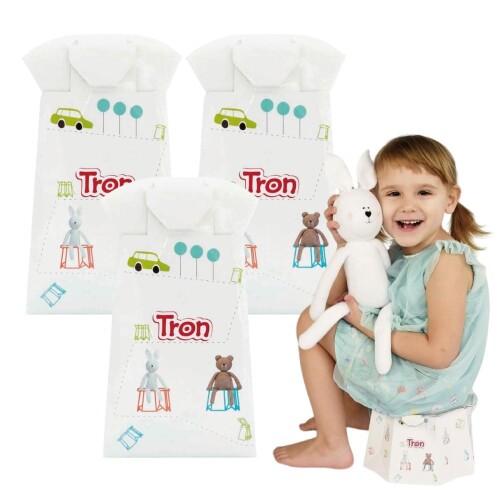 Smart Start 座れる携帯トイレ トロン くま 3個セット 1〜6歳頃まで 25kgまで アウトドアやキャンプ場でも活躍 災害時にも画像