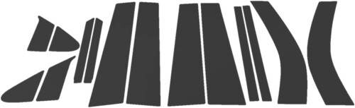 BRIGHTZ AZワゴン MJ23S 超鏡面ステンレスブラックメッキピラーパネル 14PC バイザー無用 MJ MJ23 J23 23 AZ ワゴン エイ エー ゼット エイゼットワゴン エーゼットワゴン