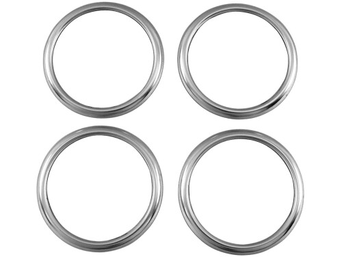 BRIGHTZ キャロル HB25S ステンレスセンターホイールキャップリング 4PC サテンシルバー HB25 HB B25 25