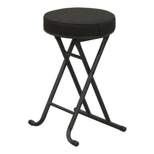エイアイテック(AITECH) AIS 折畳座厚チェア(背なし) 幅33.5×奥行30×高さ50.5cm 完成品 ブラック YSTN-03 BK
