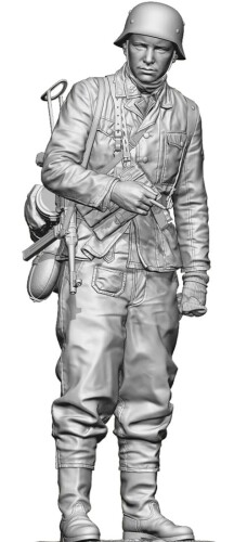 ライフミニチュア 1/35 WW2 ドイツ ポトー迎撃戦 ハンセン戦闘団の分隊長 バルジの戦い 1944 レジンキット LM-35007 (人)