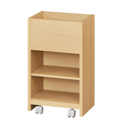 白井製作 洋服箪笥用 側面手押し車 仕合わせ キャスター付き添い人 か細い パウダーコンパクト 小さめ かっこ良い 自然的赤銅色 木製 北欧風 幅33×奥ふかさ23.2×高さ56糎 AM2-5535W NA アドミラ 収納家具-ドレッサー・鏡台-インテリア・寝具・収納
