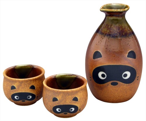 瀬戸焼 たぬき 酒器セット E-00173