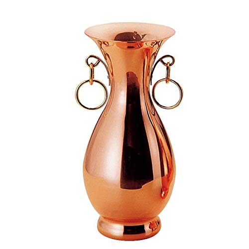 新光金属(Sinkoukinzoku) フラワーベース 素銅 1400ml 純銅 フローリー 花びん リング付 FR-2515B