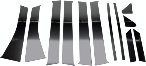 BRIGHTZ eKカスタム B11W 超鏡面ステンレスブラックメッキピラーパネル バイザー無用 10PC B11 11 ek カスタム イーケー イーケエ イーケイ イーケエー イーケェ イーケェイー