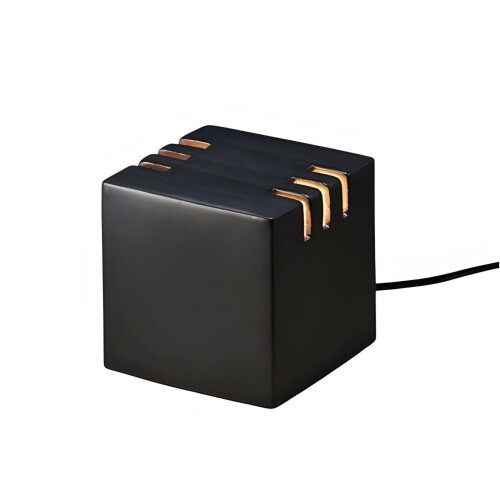 大光電機 DAIKO LEDスタンドライト 土ライト ランプ付 LEDユニットフラット形（径70mm）4.6W（Gx53）・広角形×1灯 電球色2700K 中間スイッチ付 コンセント接続 ハンドメイド 陶器 黒鉄色 TU-0007
