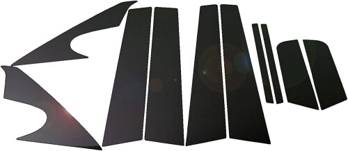 BRIGHTZ アクセラセダン BK系 鏡面ブラックメッキピラーパネルカバー 10PC バイザー無し用 5127