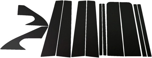 BRIGHTZ ファミリアバン 160 165 超鏡面ステンレスブラックメッキピラーパネル バイザー無用 12PC NCP160M NCP165M NCP160 NCP165 P160 P165 NCP ファミリア バン
