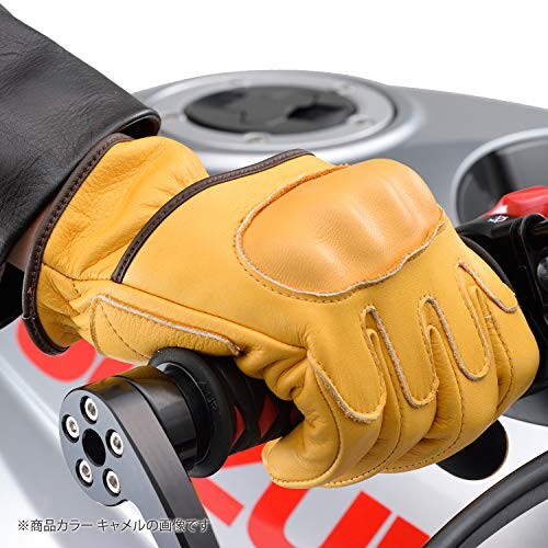 デイトナ極上プレミアムバイク用グローブMサイズチェスナット内縫いガンカットショートプロテクト春夏秋冬本革日本製HBG-04616876