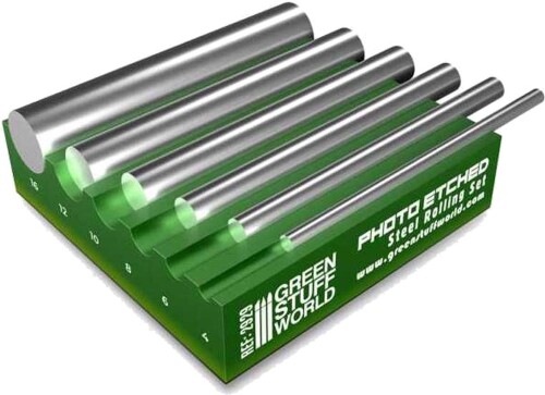 グリーンスタッフワールド エッチングローリングセット (4/6/8/10/12/16mm径) 模型用工具 GSWD-2929