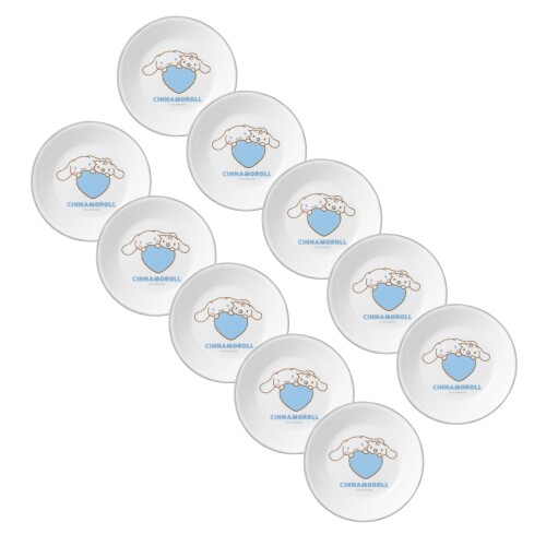 パール金属 CORELLE コレール プレート 皿 外径12cm 割れにくい 軽量 電子レンジ対応 オーブン対応 食洗機対応 シナモロール ミニプレート J405-SNC 10枚セット CP-1984