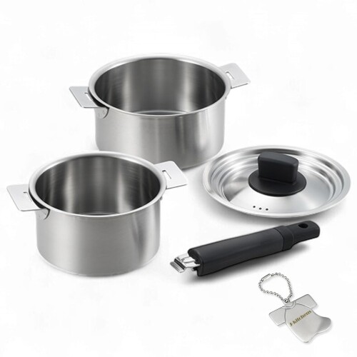 J-kitchens 和み 片手鍋 ハンドル 着脱式 2点 セット 蓋が転がりにくい 14cm 16cm ガス IH対応 日本製 オリジナルタグ付
