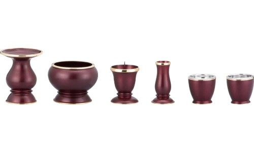 琵琶 6点セット マットワイン 141-03