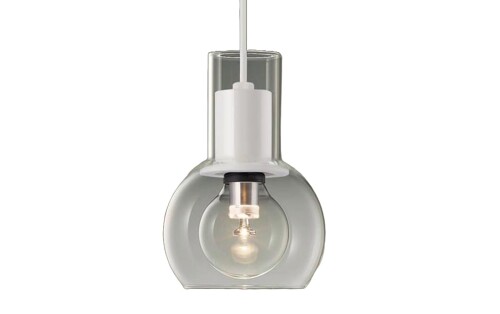 パナソニック (Panasonic) クリアランプペンダント (CLEA RLAMP PENDANT) LED電球3.4W1灯 天井吊下型 直付タイプ ガラスセードタイプ LED電球交換型 電球色 ホワイト/透明 直径143×高さ206mm LGB15812