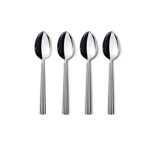 「 Georg Jensen 」 デザートスプーン 4個セット BERNADOTTE シルバー 長さ約19cm 食洗機対応 10014957