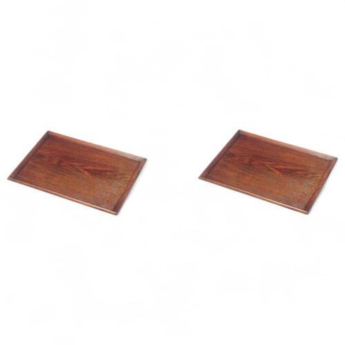 J-kitchens 盆 2pcs セット （ お盆 トレー） 木の膳 ナチュラル ディナーウェア 木製 NO.170163
