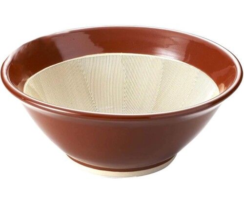 ヤマキイカイ(Yamakiikai) すり鉢 茶 径40cm スリ鉢 13号 J8