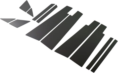 BRIGHTZ アルトエコ HA35S 鏡面ステンレスブラックメッキピラーパネル バイザー有用 12PC HA35 HA A35 35 アルト エコ 21610