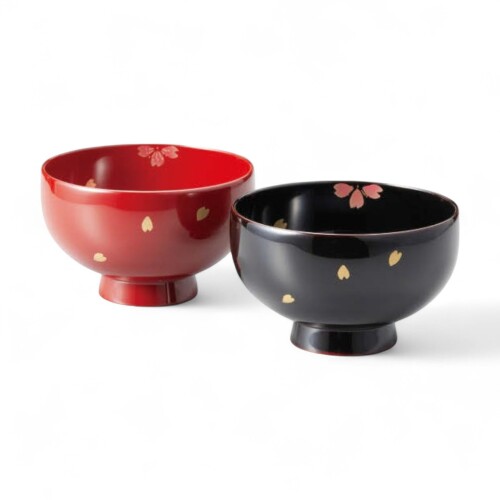 J-kitchens 家族 2客セット 漆器 椀 手塗り うるし 食洗機対応 PID-636949 日本製
