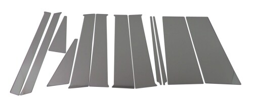 BRIGHTZ N BOX JF1 JF2 超鏡面ステンレスブラックメッキピラーパネル バイザー無用 12PC N BOX NBOX N-BOX N-BOX エヌ ボックス + プラス カスタム 6229