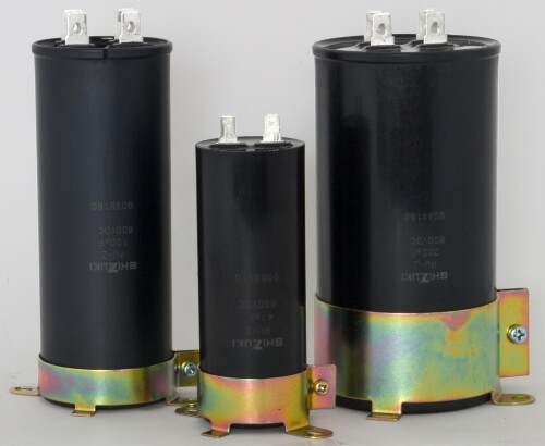 SHIZUKI 指月電機製作所 直流平滑回路用 フィルムコンデンサ RUZシリーズ RUZ 800V/200μF 1本 クランプ付き